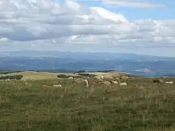 Panorama vers le sud depuis le sommet.