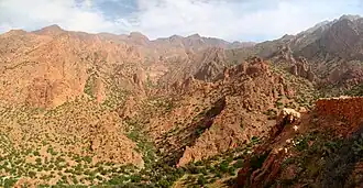 Vue sur le djebel Lkest depuis Ammeln.