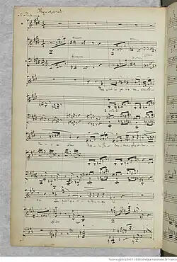 page du manuscrit