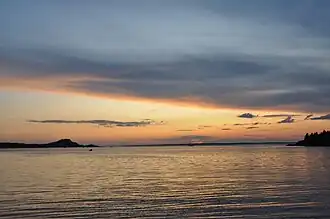 Coucher de soleil au Parc national du Bic