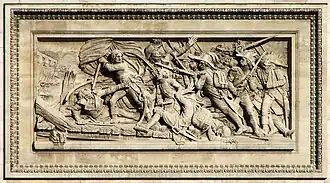 Le passage du pont d'Arcole le 15 novembre 1796 par Jean-Jacques Feuchère.