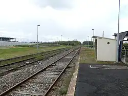 Les voies en direction de Montluçon.