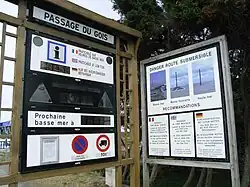 Horaires des marées.