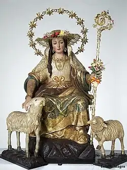 Divine Bergère de Cantillana (es), attribué à Francisco Ruiz Gijón (es), XVIIIe siècle.