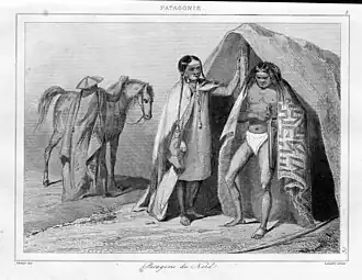 Couple de Patagons en Patagonie.