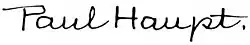 signature de Paul Haupt