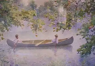 Canoing, vers 1900