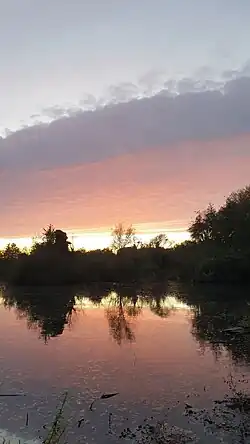Coucher de soleil au sein du parc