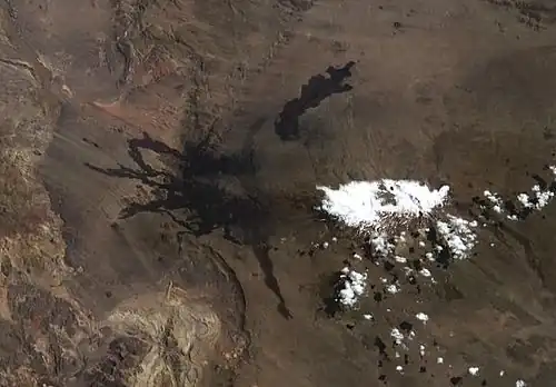 Vue satellite du Payún Matrú