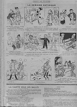 Une page de caricatures.