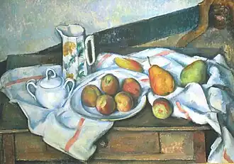 Paul Cézanne : Nature morte aux pêches et aux poires (1888-1890)