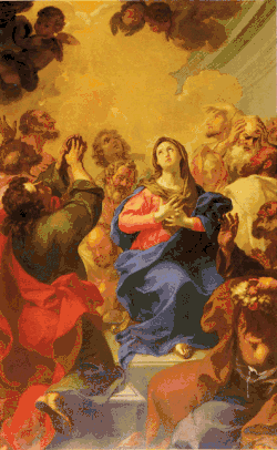 Giuseppe Ghezzi.La Pentecôte, 1697, huile sur toile.