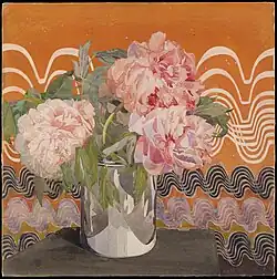 Peonies, aquarelle, vers 1920.