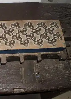 Matrice destinée à l'impression perrotine&nbsp;(en).