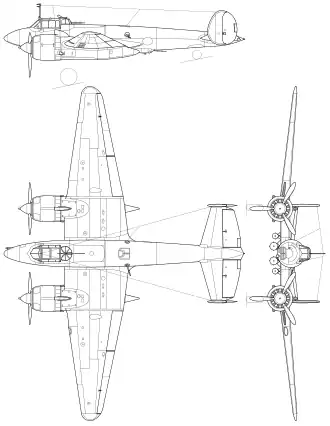vue en plan de l’avion