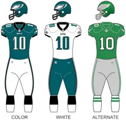 Description de l'image Philadelphia Eagles Uniforms (2023).png.