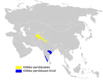 Description de l'image Phylloscopus occipitalis distribution map.png.