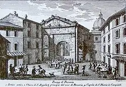 « Piazza di Pescaria », gravure de Giuseppe Vasi, 1752.