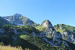 Vue du pic de Jallouvre depuis le col de Cenise.