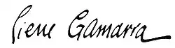 Signature de Pierre Gamarra