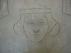 Pierre tombale de Dame Hebeline (XIIIe).