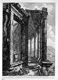 Péristyle du Temple de Vesta, 1780.