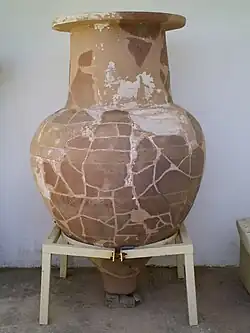 Pithos archaïque VIe&nbsp;siècle&nbsp;av. J.-C. Atelier cycladique