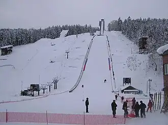 Vue du tremplin de saut à ski sur le mont Piyashiri.