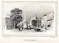 Gravure de la place des Fainéants, actuelle place des Capucines.