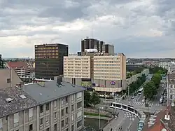 La Place des Halles avant rénovation de la Tour Esca.