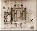 Dessin de l'orgue construit par Eberhard Friedrich Walcker en 1914