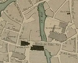 Sur un plan de 1755, bibliothèque de Chalons.