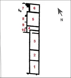 Plan de la villa romaine de Fount de Rome.