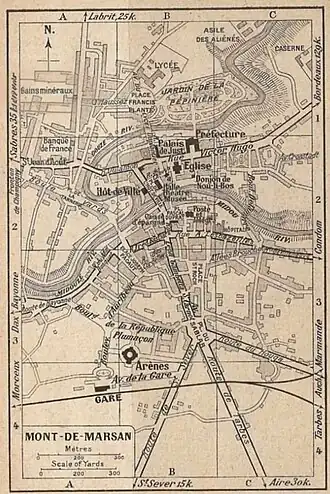 Situation de la place Saint-Roch sur un plan ancien.