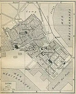 Plan de Sfax en 1937.