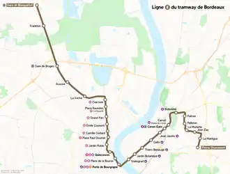 Voir la carte de la ligne.