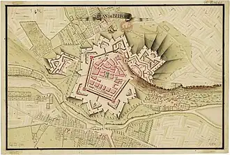 Plan de Belfort en 1780.