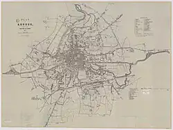 Plan de Rennes de 1885 où l'on peut lire « 6 Quartier Gal du 10e Corps d'Armée. »