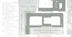 La rue sur une carte du collège Sainte-Barbe en 1847.