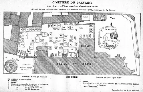 Plan du cimetière du Calvaire.