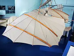 Reconstitution du planeur de Lilienthal au musée de l'Air et de l'Espace.