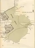 Un des premiers projets de Lely, datant de 1891, avec priorité à ce polder s’appelant alors Hoornsche Polder, on peut noter l'absence de lac de bordure.