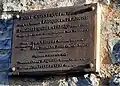 Plaque originale posée lors la construction et restaurée.