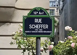 Plaque de la rue.