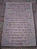 Plaque sur l'origine de la croix de la Libération.
