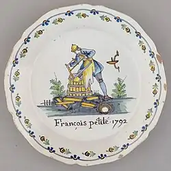 Assiette patronymique de 1792, Musée de la Révolution française.