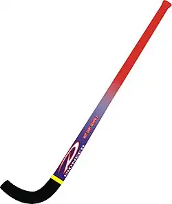 Crosse en carbone d'un joueur de rink hockey