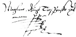 signature de Venceslas III Adam de Cieszyn