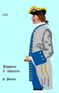 régiment de Poitou de 1720 à 1734