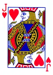 Carte au portrait anglais d’un jeu de poker.